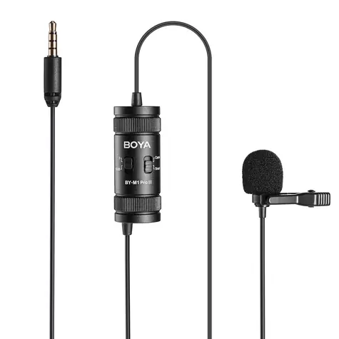 Boya BY-M1 Pro II czarny / mikrofon krawatowy / przewodowy / TRRS