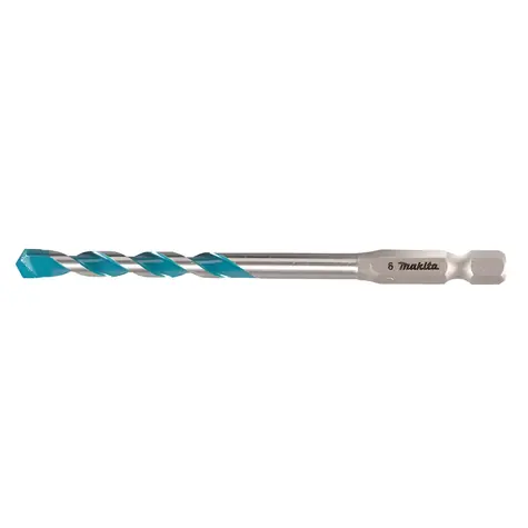 Wiertło wielofunkcyjne Makita TCT 6x100 mm / Wiertło / Trzpień sześciokątny 1/4" / Do płytek, drewna, metalu, betonu
