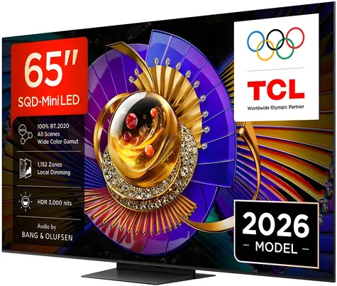 65" TCL 65C7L czarny / Telewizor / SQD-Mini LED / 144 Hz / Google TV / DVB-T2/C/S2