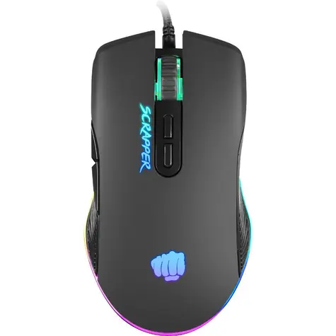 Fury NFU-1699 czarna / Mysz gamingowa / optyczna / 6400 DPI / 7 przycisków / RGB / USB / 1,6 m