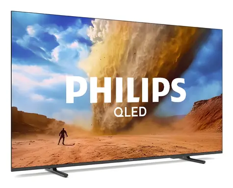50-calowy telewizor Philips 50PUS7800/12 w kolorze czarnym / 4K UHD / QLED / HDMI / USB / LAN / Wi-Fi / BT / Titan OS / głośniki 20 W