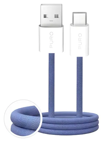 Puro Fabrik 2.0 niebieski / Kabel danych / USB-A / USB-C / 10 W / 1,5 m