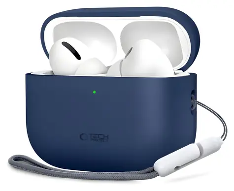 Silikonowe etui Tech-Protect ciemnoniebieskie / Etui / do Apple AirPods Pro 3 / Silikonowe