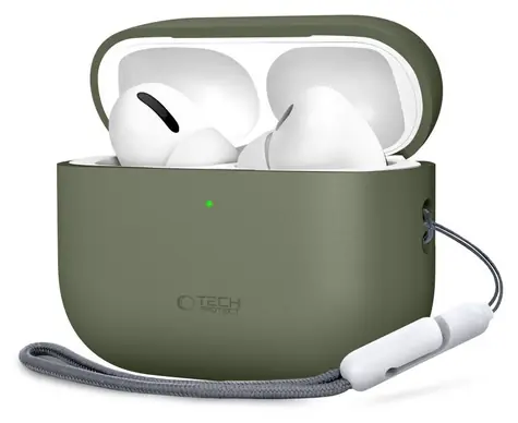 Silikonowe etui Tech-Protect zielone / Etui / do Apple AirPods Pro 3 / Silikonowe