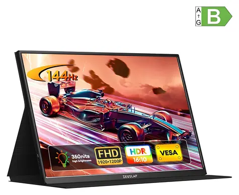 16" Zeuslap P16 Ultra / przenośny monitor / WUXGA 1920×1200 / 16:10 / 144 Hz / USB-C