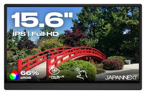 15,6" JAPANNEXT JN-MD-i156F-T-LE / Monitor przenośny / IPS / FHD / 60 Hz / dotykowy / USB-C