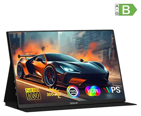 16" Zeuslap P16A / Monitor przenośny / IPS / FHD 1920 × 1080 / 144 Hz / USB-C / mini HDMI