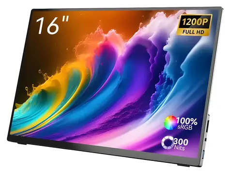 16" Minix SF16T czarny / Monitor przenośny / IPS / FHD 1920×1200 / dotykowy / 120 Hz / USB-C