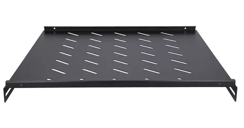Półka rack Extralink 500 mm czarna / Półka rack / 19" / 1U / 502x472 mm / montaż punktowy