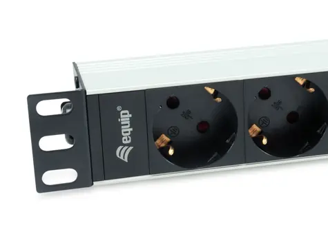 Listwa zasilająca aluminiowa Equip 10" / PDU / 1U / SCHUKO - 4X CEE 7/5 / 16 A / 3500 W