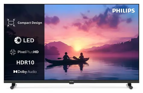 32-calowy Philips 32PHS6050/12 czarny / Telewizor / LED / HD Ready / Titan OS / Wi-Fi / 3x HDMI
