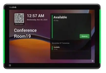 Yealink RoomPanel PLUS E2 25,6 cm / Panel rezerwacji pokoju / Ekran dotykowy 10,1" / Wi-Fi / Bluetooth 5.0