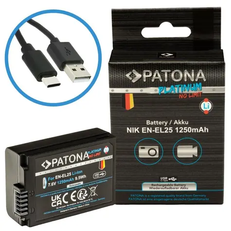 Patona EN-EL25 1250mAh / Akumulator / Li- ION / Platinum / Ładowanie USB-C