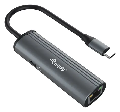 Equip USB-C - adapter LAN czarny / adapter USB-C / Gigabit Ethernet / PD 100W / 0,15 m