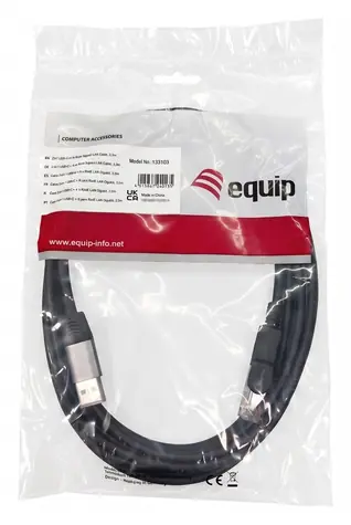 Adapter Equip USB-C/A - RJ-45 czarny 2 m / Adapter / Gigabit Ethernet / Plug & Play