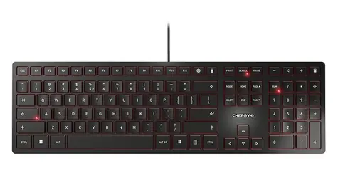 Cherry KC 6000 SLIM czarny / Klawiatura / układ US-ENG / przewodowa