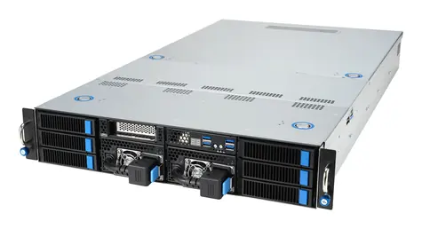 Asus ESC4000A-E12-SKU1 srebrny / Serwer / Gniazdo SP5 / AMD EPYC 9004 / DDR5 / 8x3,5"+4x2,5" / 2600W / 2U