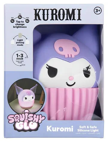 Paladone Kuromi SquishyGlo / Lampa USB / Silikon / 3 poziomy jasności, tryb pulsacyjny