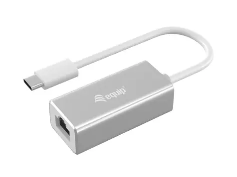 Equip silver / Adapter / USB-C - RJ45 / Gigabit Ethernet / 0,15 m