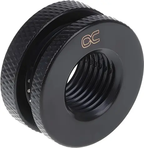 Alphacool / przelotka G1/4 / czarna / wersja krótka / mosiądz