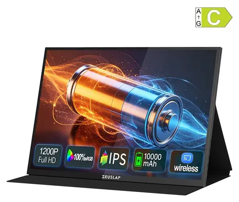 16" Zeuslap P16BT / Monitor przenośny / IPS / FHD+ 1920×1200 / dotykowy / USB-C + mini HDMI