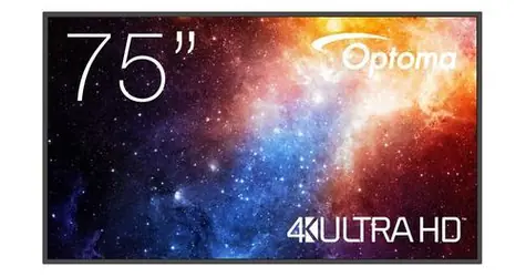 75" Optoma N3751K czarny / Profesjonalny wyświetlacz / 4K UHD / Android 11 / 3x HDMI / Wi-Fi / MediaPlayer