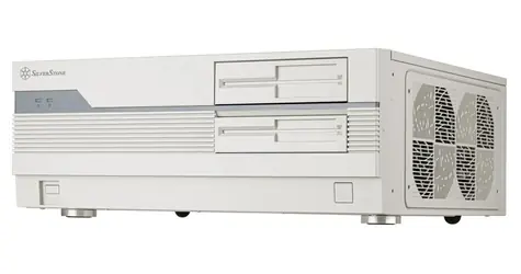 Silverstone SST-FLP01W kremowa / obudowa PC / HTPC / ATX / Bez zasilacza / USB-C
