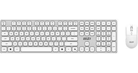 MSI FORGE K210 biały / Zestaw klawiatury i myszy bezprzewodowej / akumulator / USB / układ US