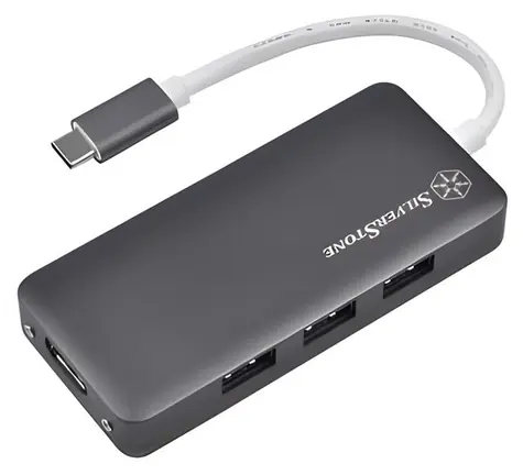 Silverstone SST-EP14C / koncentrator USB-C / HDMI / 3x USB-A 3.1 / 1x USB-C PD 2.0