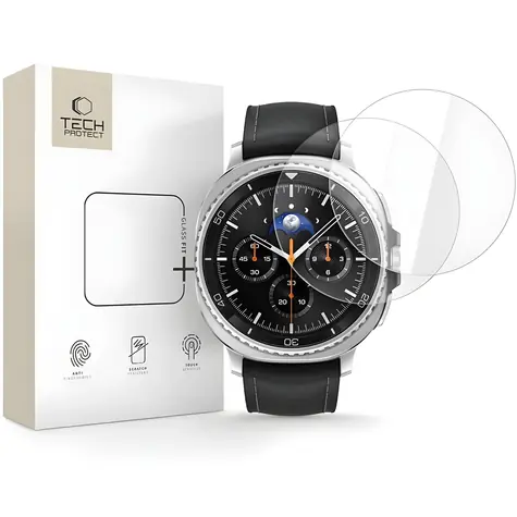 Szkło Tech-Protect Fit+ przezroczyste / Szkło hartowane / Samsung Galaxy Watch 8 Classic (46 mm) / 2 szt.