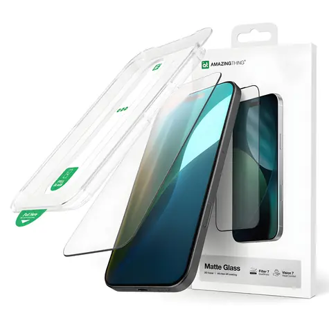 AmazingThing Titan Vision 7 matowy / Szkło ochronne / Apple iPhone 17 Pro Max / Szkło hartowane