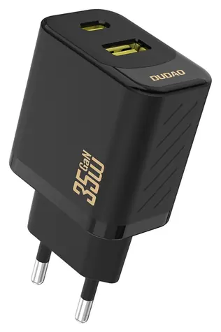 Dudao A27 Max czarny / Ładowarka ścienna / USB-A / USB-C / 35W / GaN