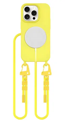 Tech-Protect MagNecklace żółty / Etui / Apple iPhone 15 Pro / MagSafe / pasek na szyję