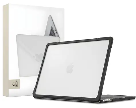 Etui Tech-Protect Velar transparentne czarne / do MacBooka Air 15" 2023-2026