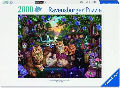 Ravensburger Puzzle Chata kota / 2000 elementów / 98 × 75 cm
