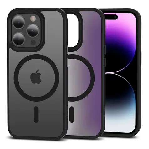 Tech-Protect MagMat matowa czerń / Etui / Apple iPhone 15 Pro / MagSafe