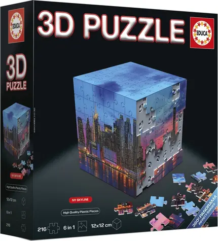 Educa Puzzle 3D Kostka Nowy York / 216 elementów / od 14 lat