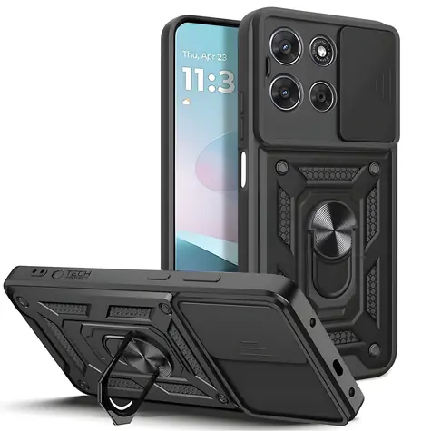 Tech-Protect CamShield PRO Motorola Moto G67/G77 czarny / Osłona kamery / ochrona