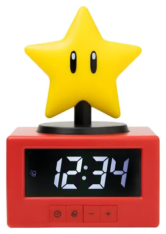 Paladone Super Mario Super Star / Budzik / Analogowy / 3 baterie AA