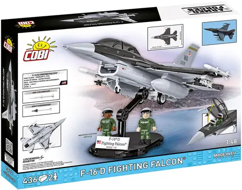 Cobi 5914 Amerykański myśliwiec F-16D Fighting Falcon / 436 kostek / 2 figurki / 1:48 / od 8 lat