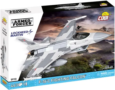 Cobi 5910 Polski myśliwiec F-16C Fighting Falcon / 463 kostki / 1 figurka / 1:48 / od 8 lat