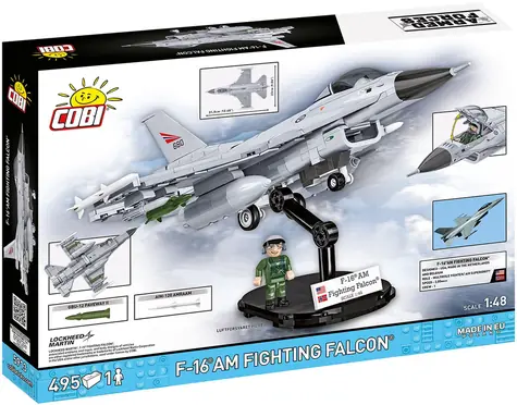 Cobi 5913 Norweski myśliwiec F-16 AM Fighting Falcon / 495 kostek / 1 figurka / 1:48 / od 8 lat