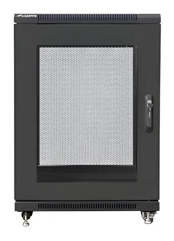 Lanberg FF01 15U 19" czarny / Szafa rack / 600×800 mm / Opakowanie płaskie / Drzwi perforowane / Wolnostojąca