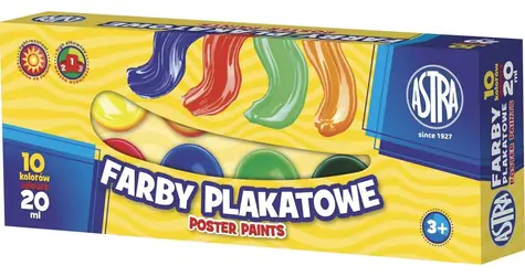 Farby temperowe ASTRA 10x20 ml / od 3 lat