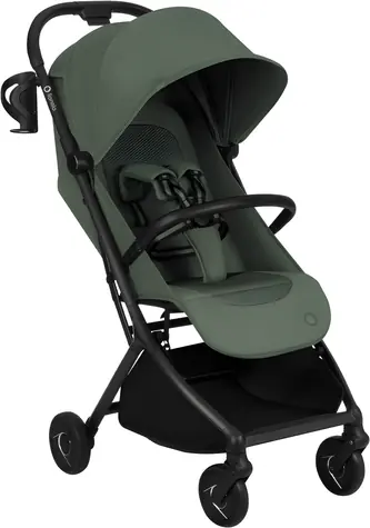 Wózek sportowy Lionelo Sia Green Emerald / Waga 5,9 kg / Po złożeniu 51x49x18 cm / Magnetyczna klamra do paska