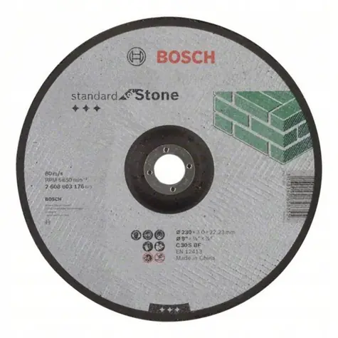 Tarcza tnąca do kamienia BOSCH 230x3 mm / Tarcza tnąca / Kamień / Średnica 230 mm / Grubość 3 mm