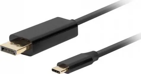 Lanberg CA-CMDP-10CU-0005-BK czarny / Kabel USB-C do DisplayPort / 0,5 m