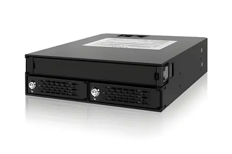 Icy Dock MB994IKO-3SB czarny / Płyta montażowa do 2 dysków twardych/SSD 2,5" / SATA III/SAS / do zatoki 5,25" / Hot-Swap