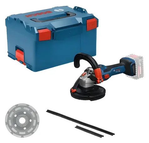 BOSCH GBR 18V-15 S Professional / Akumulatorowa szlifierka do betonu / 125 mm / 3 prędkości / bez akumulatora i ładowarki