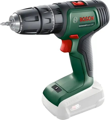 BOSCH UniversalImpact 18 V zielono-czarna / Wiertarko-wkrętarka akumulatorowa z udarem / maks. 34 Nm / uchwyt 10 mm / bez akumulatora i ładowarki